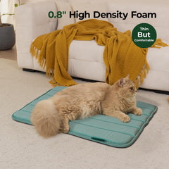 BALANCE dog crate pad top fabric is water-resistant.