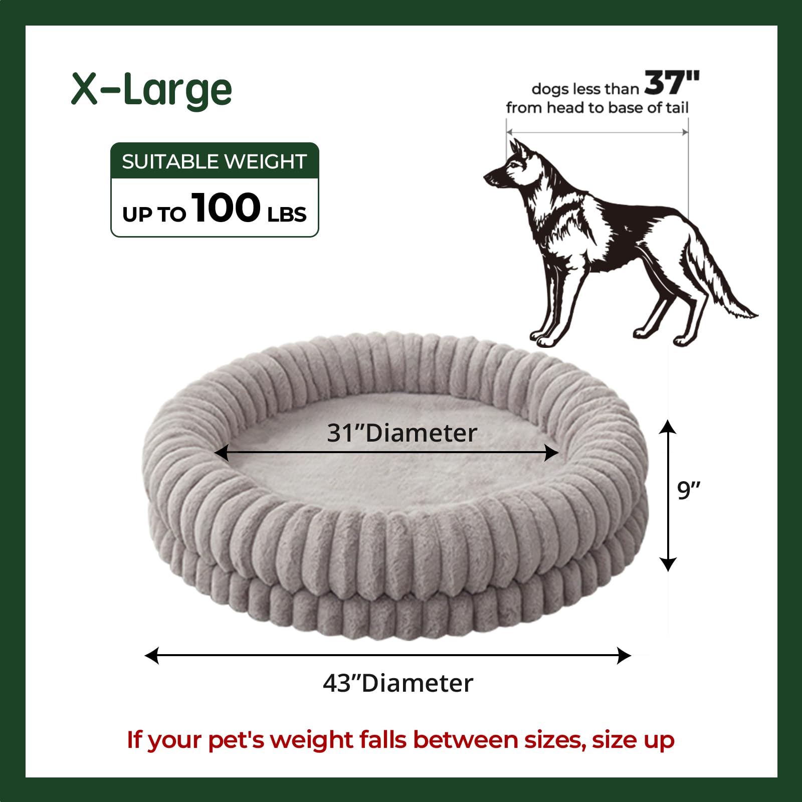 BALANCE Donut Bed anti-slip bottom prevents sliding on floors