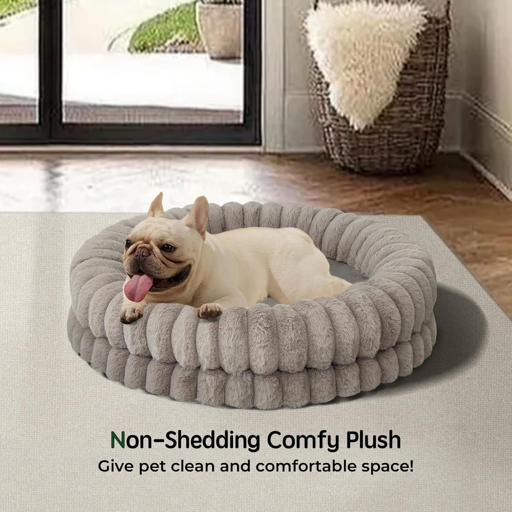 BALANCE Donut Bed plush fabric close-up demonstrating gentle, washable luxury.