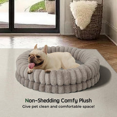 BALANCE Donut Bed plush fabric close-up demonstrating gentle, washable luxury.