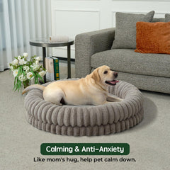 BALANCE Donut Bed plush fabric close-up highlighting non-shedding texture