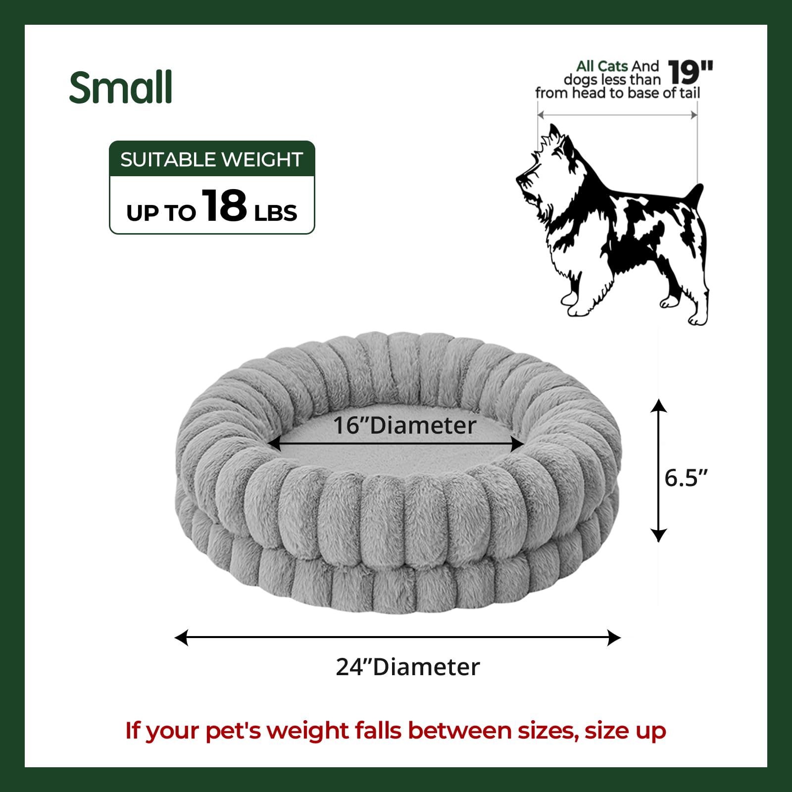 BALANCE Donut Bed features removable cushion for easy machine washing in gray