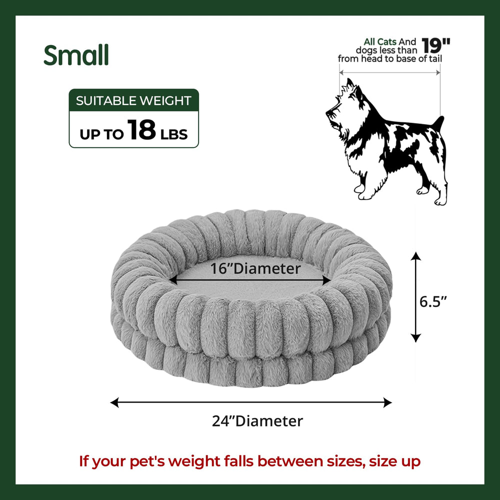BALANCE Donut Bed features removable cushion for easy machine washing in gray