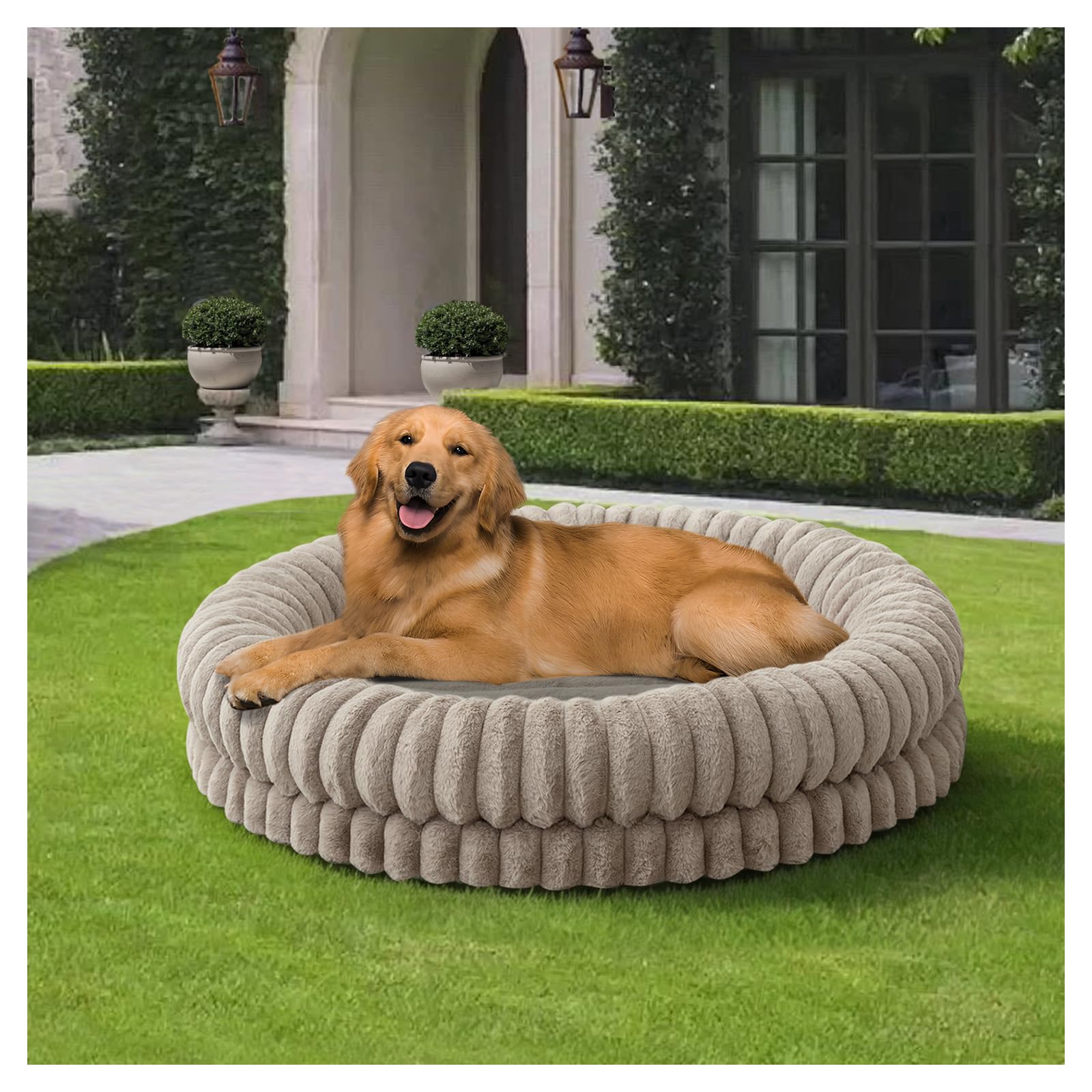 BALANCE Donut Bed top view for large dogs' comfort in 43-inch round shape