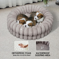 BALANCE Donut Bed anti-slip bottom prevents sliding on tiled floors