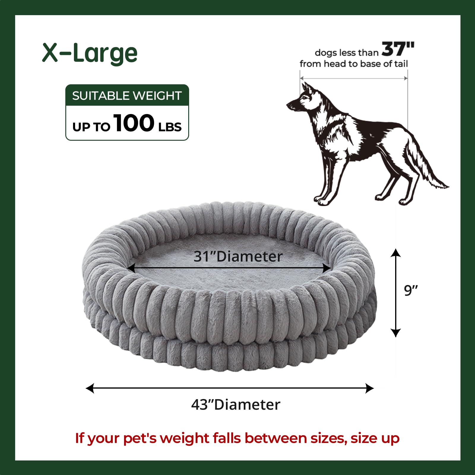 BALANCE donut bed removable cover for easy cold-water machine wash