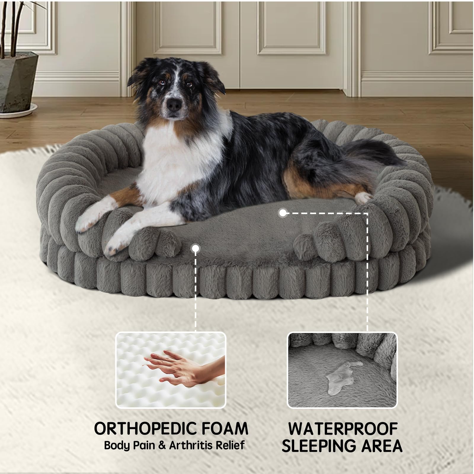 BALANCE orthopedic egg-crate foam supports joints and eases muscle fatigue during rest