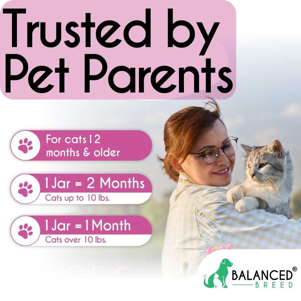 Balanced Breed Lysine Cat Cold Remedy chews for nasal relief.