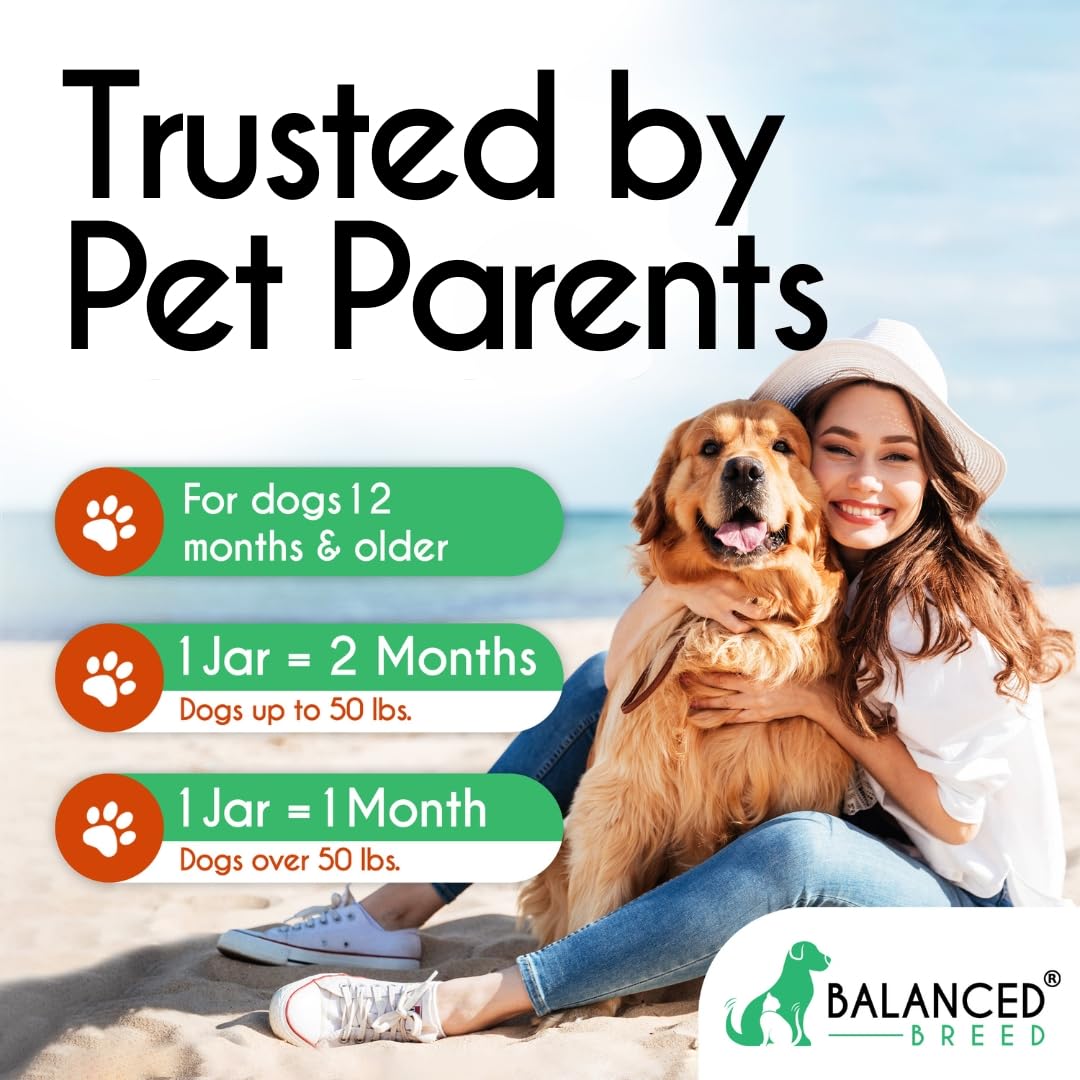Balanced Breed salmon oil dog softgels for a shiny coat and joint comfort