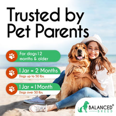 Balanced Breed salmon oil dog softgels for a shiny coat and joint comfort