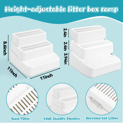 BALAPET cat ramp featuring filter function to reduce litter on paws