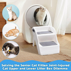 BALAPET Cat Ramp 11-inch height fits most automatic litter boxes.
