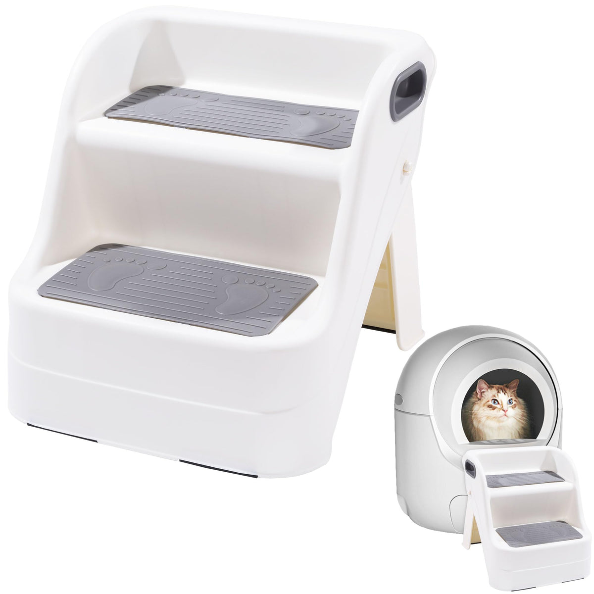 BALAPET Cat Ramp for litter box entry, gentle path for small or elderly cats.