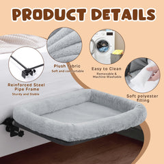 BALAPET Firm Bedside Cat Bed adjustable connection fits diverse bed sides securely
