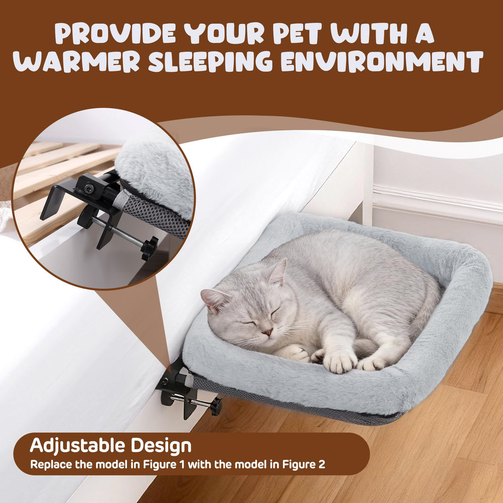 BALAPET Firm Bedside Cat Bed plush breathable surface keeps your cat comfortable