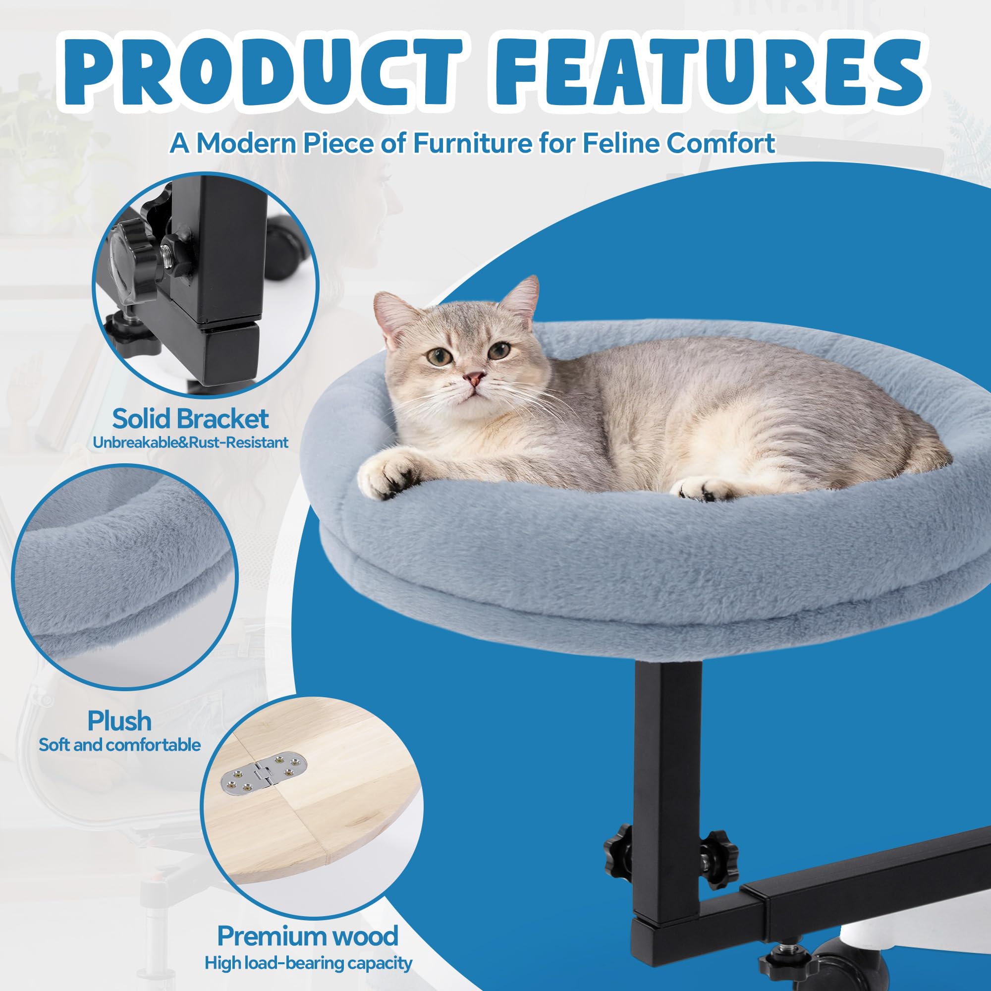 BALAPET ultra-soft faux fur: plush warmth invites your cat to relax beside you.