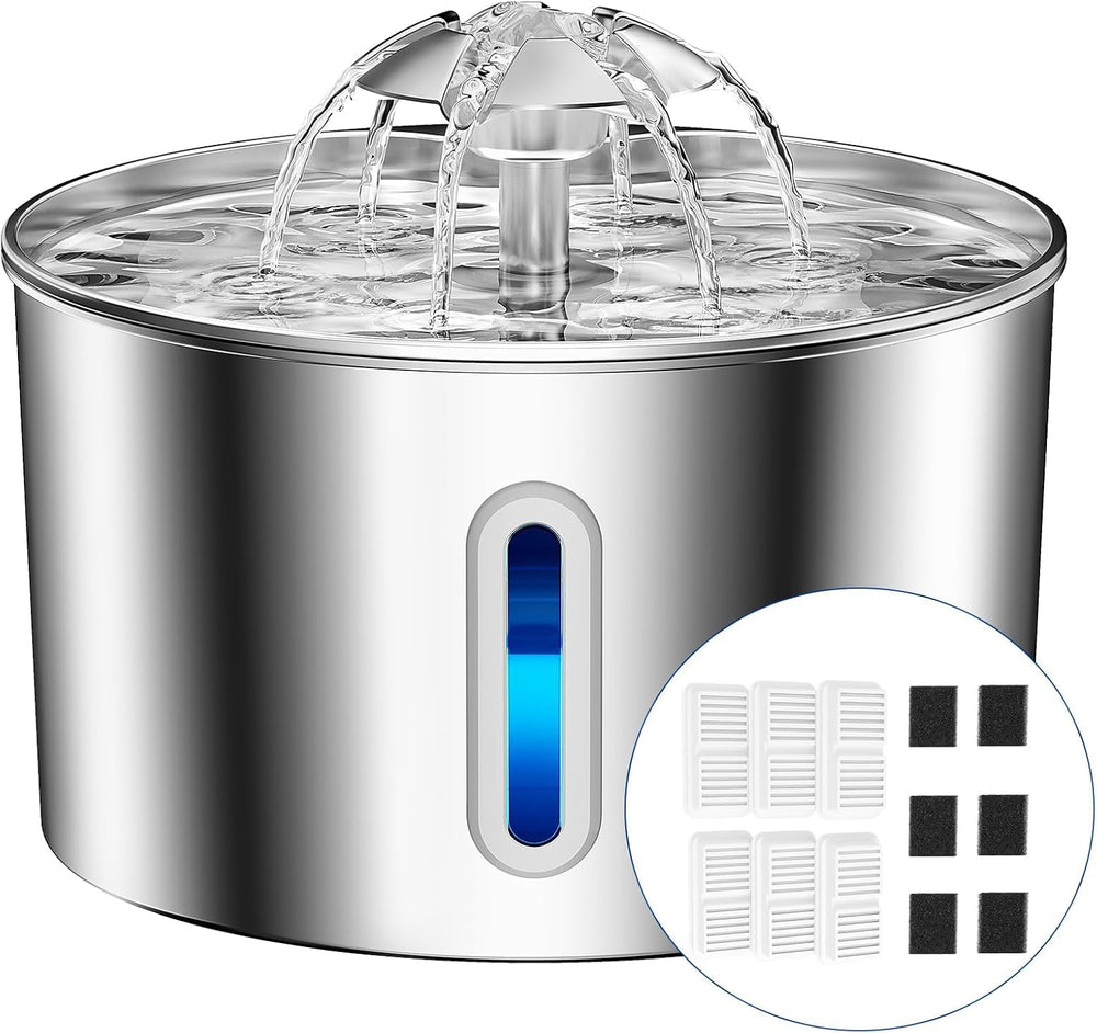 BalimoPet cat water fountain 74oz delivers fresh, filtered hydration for indoor cats.
