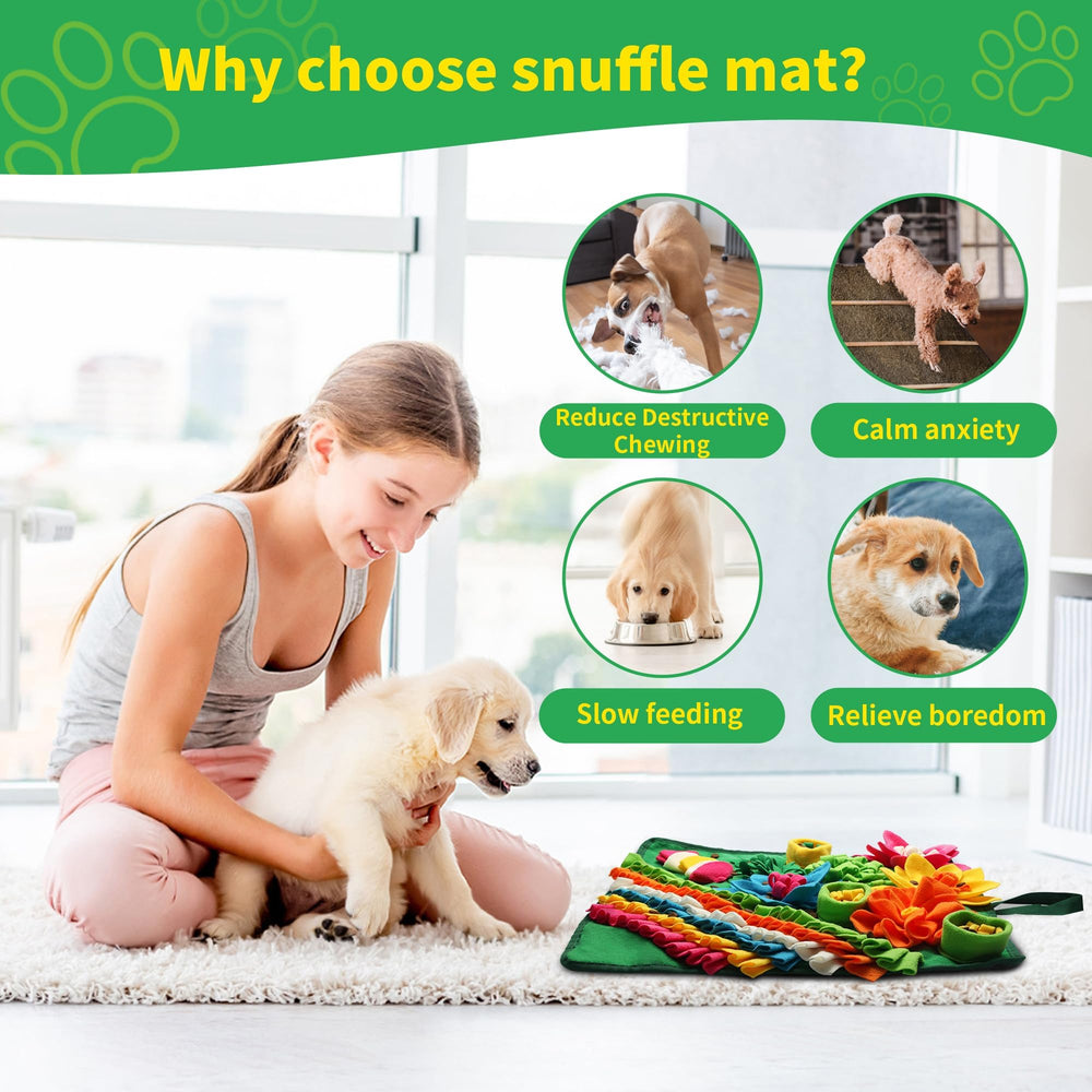 Banlangen snuffle mat floral design invites foraging and enrichment