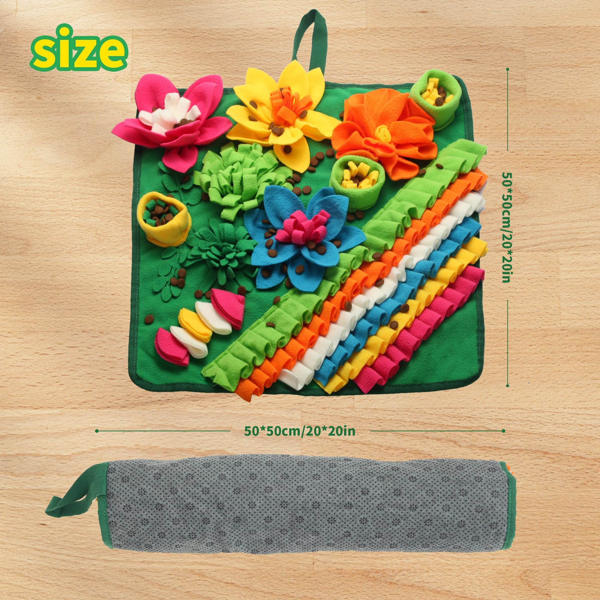 Banlangen snuffle mat roll-up storage for travel and cleaning