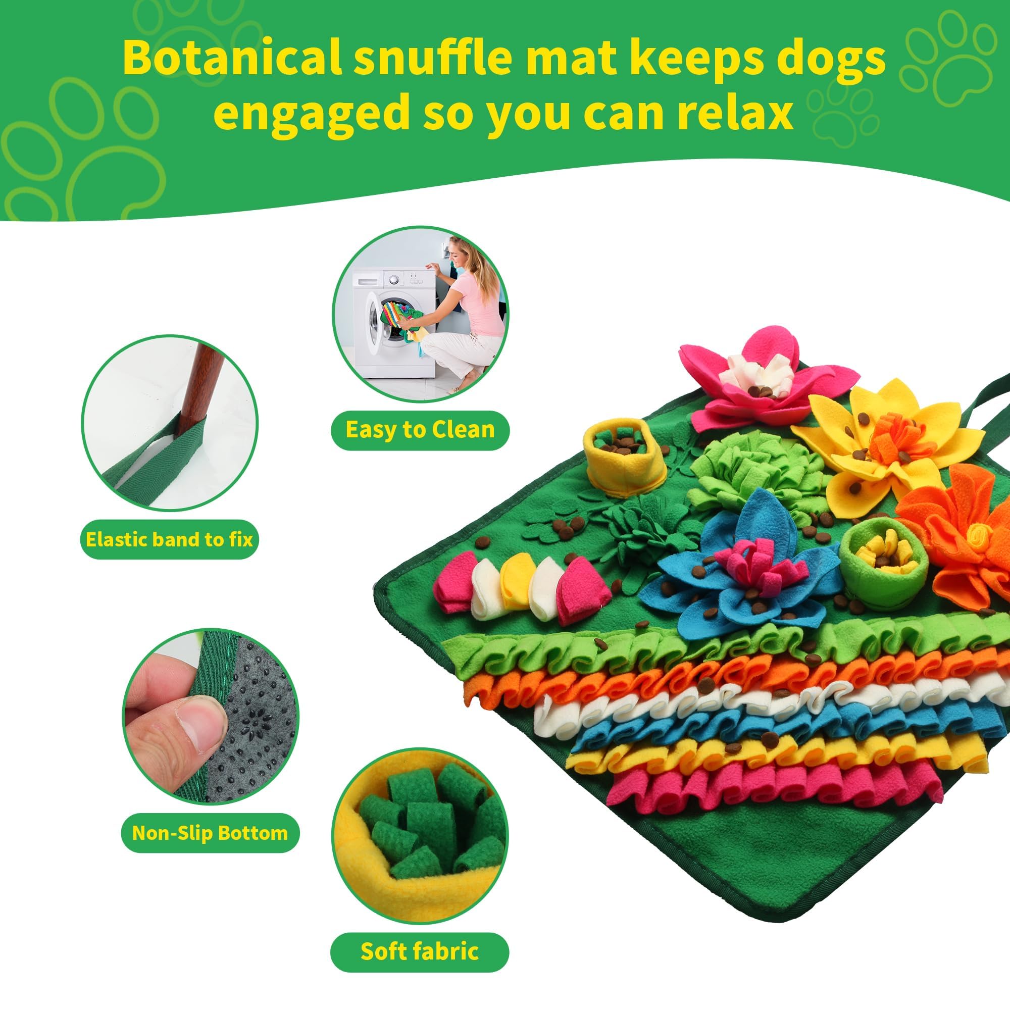 Banlangen snuffle mat soft plush texture offers gentle play