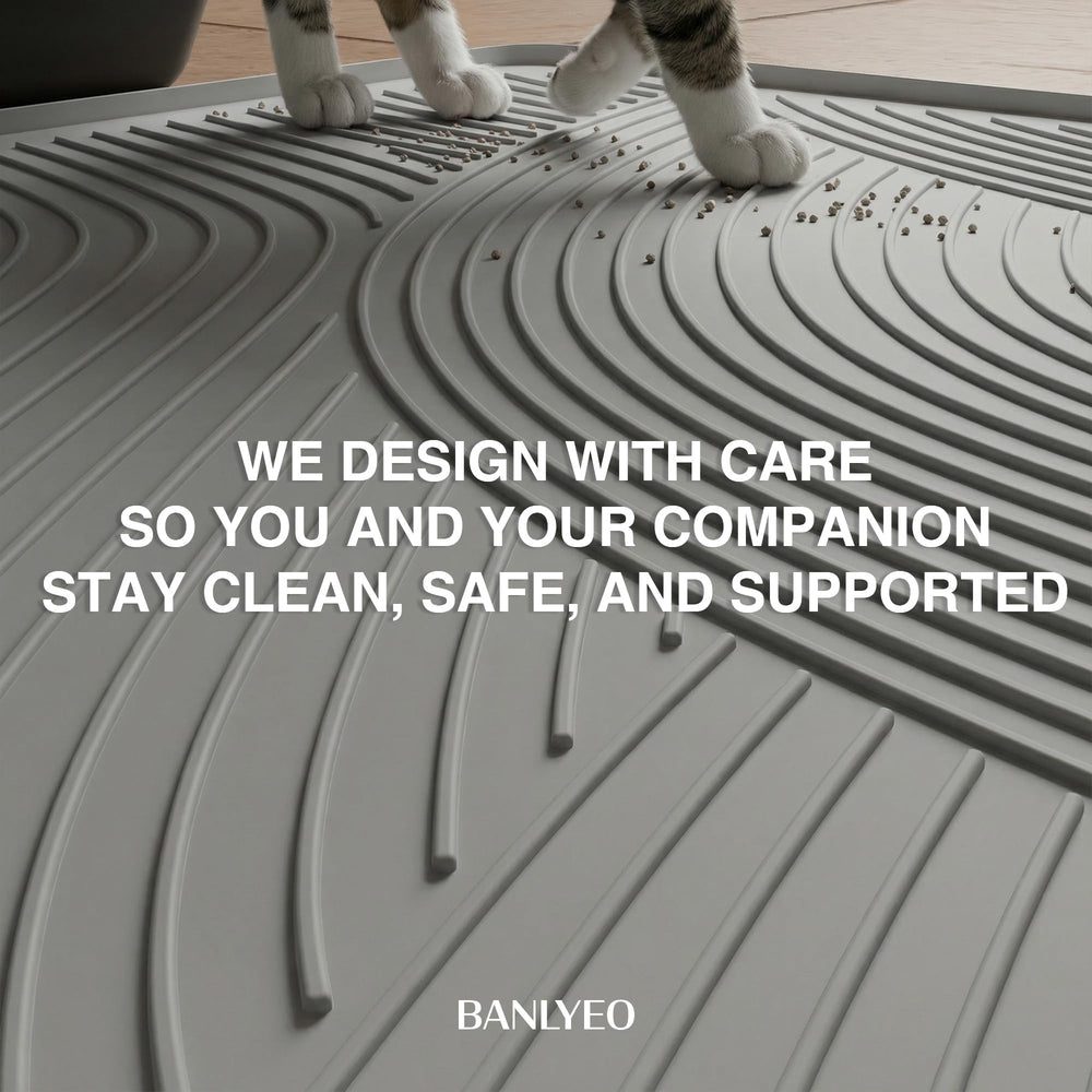 BANLYEO cat litter mat large in a modern living space blends with decor