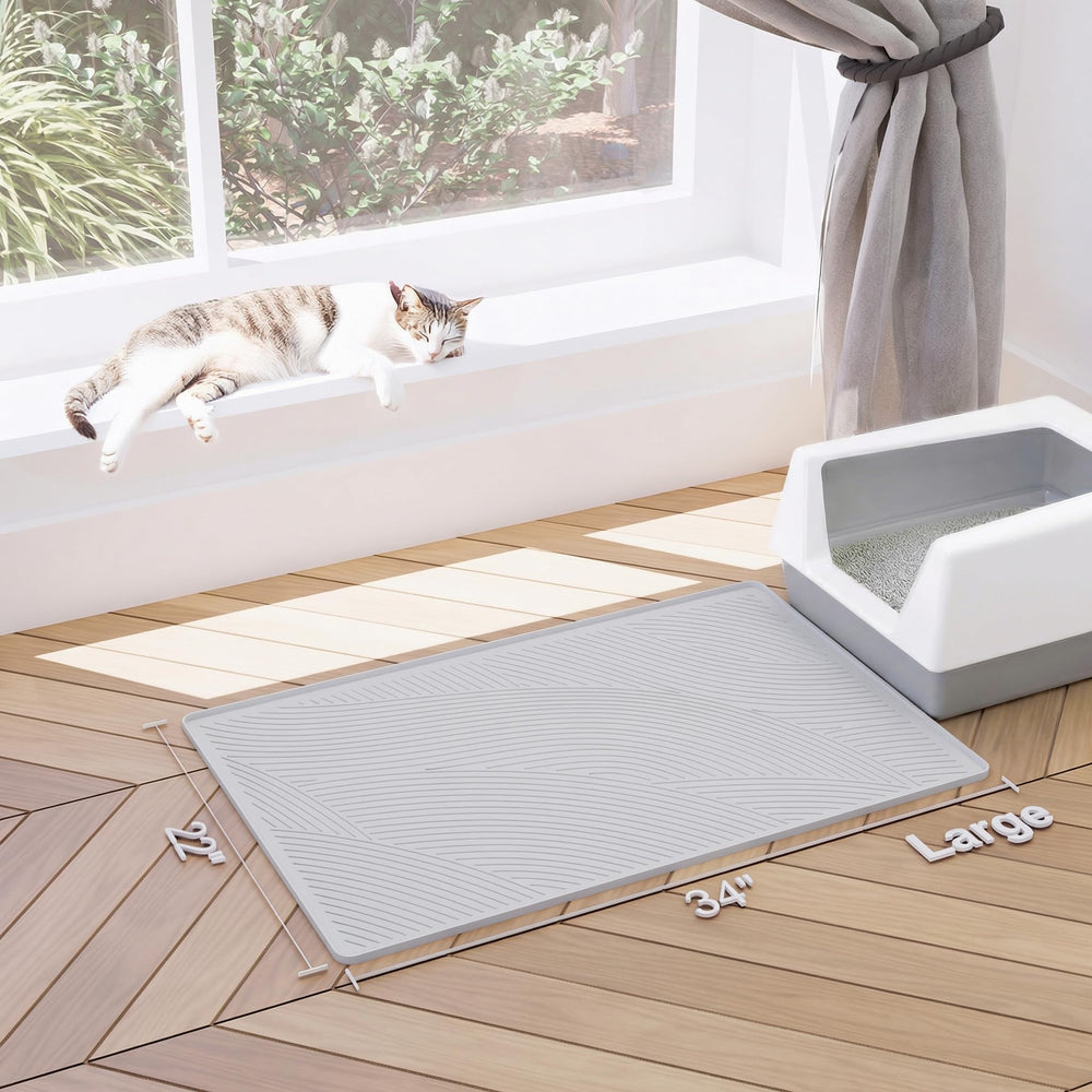 BANLYEO cat litter mat large paw-friendly silicone safe for daily use