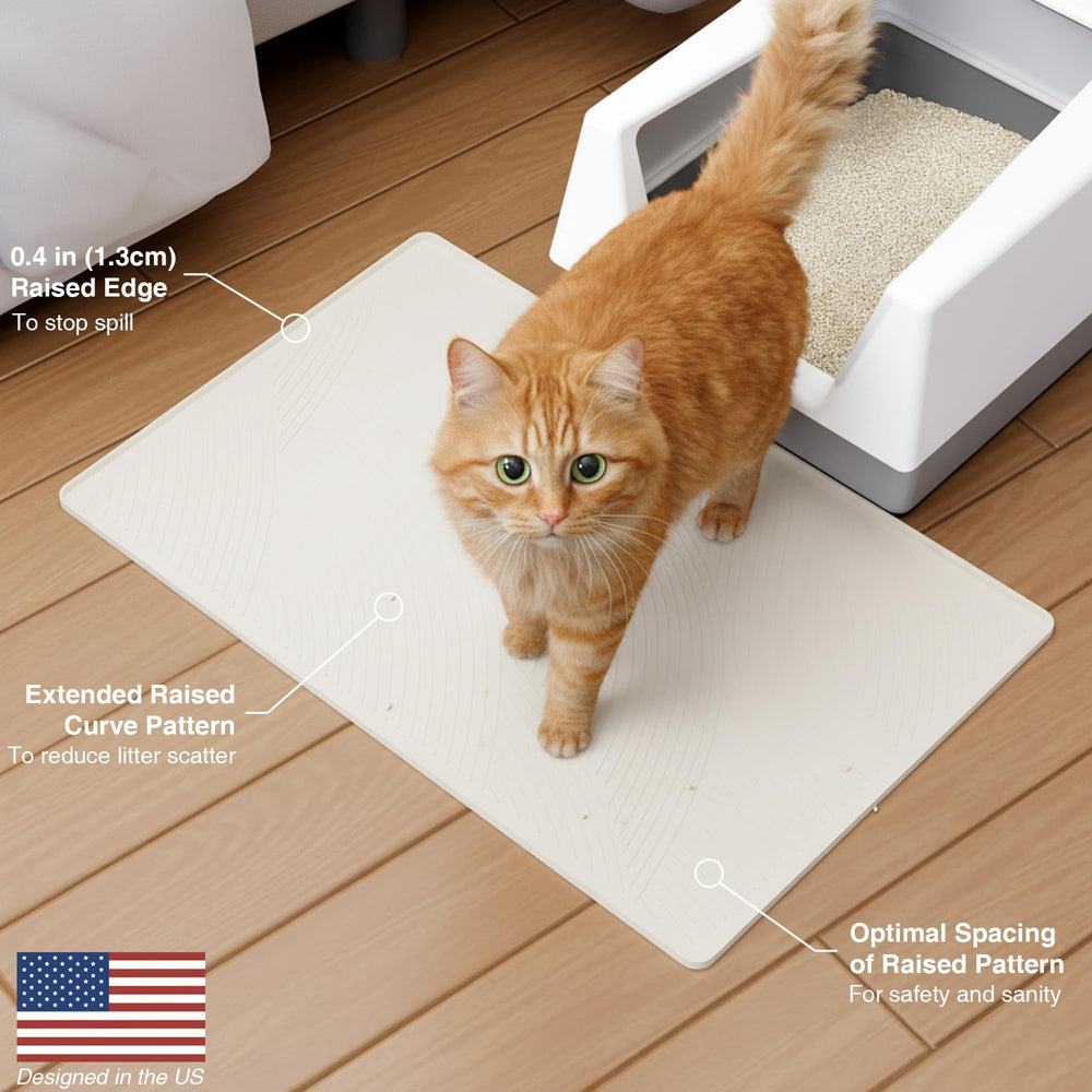 BANLYEO cat litter mat Warm Beige blends with home décor