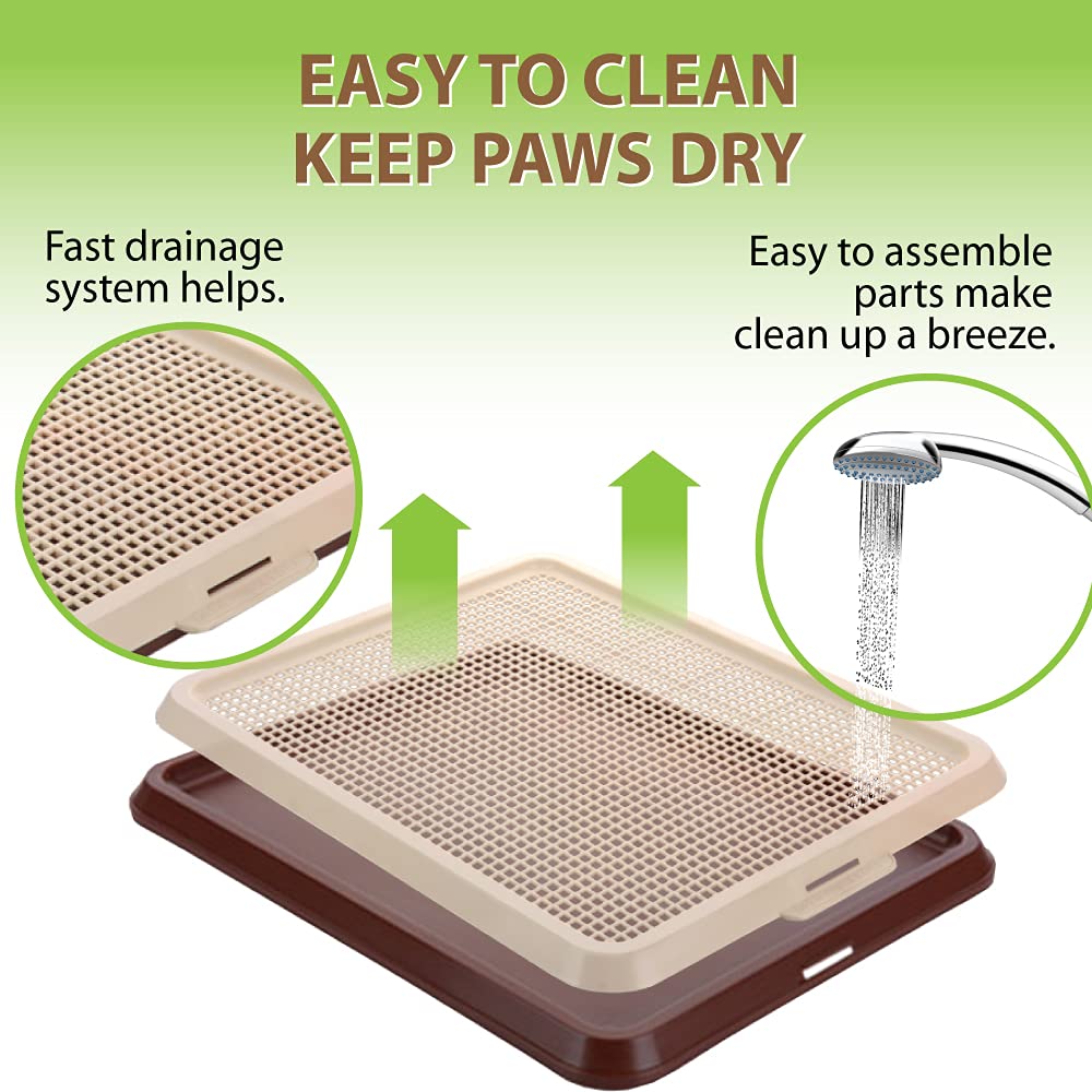 BANU Puppy Pee Pad Holder ivory color blends with decor.