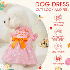 BAOBICUTE pullover Easter dress offers easy on off for dogs.