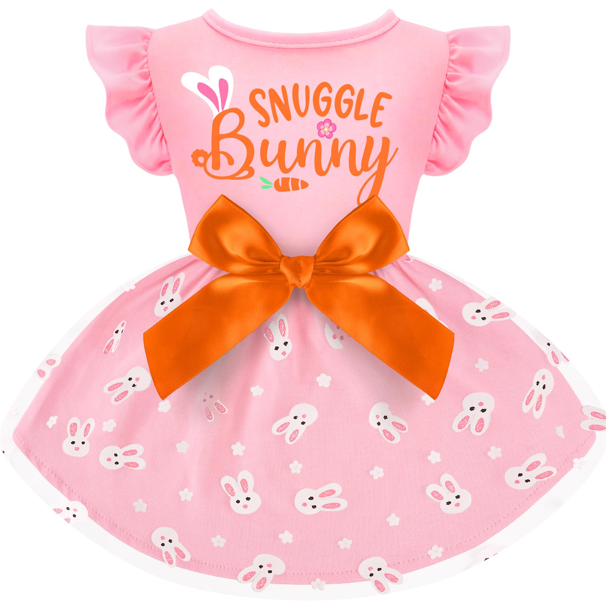 BAOBICUTE dog Easter outfit with ruffle dress for festive photoshoots.