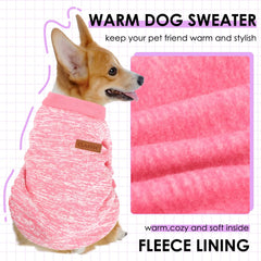 BAOBICUTE dog sweater back view demonstrates flexible fit for quick on-off