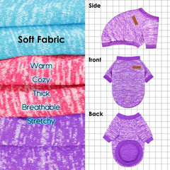 Baobicute stretchy neck opening sweater, easy to dress your dog