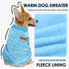 Baobicute small-dog sweater set shows stretchable knit for easy on/off.