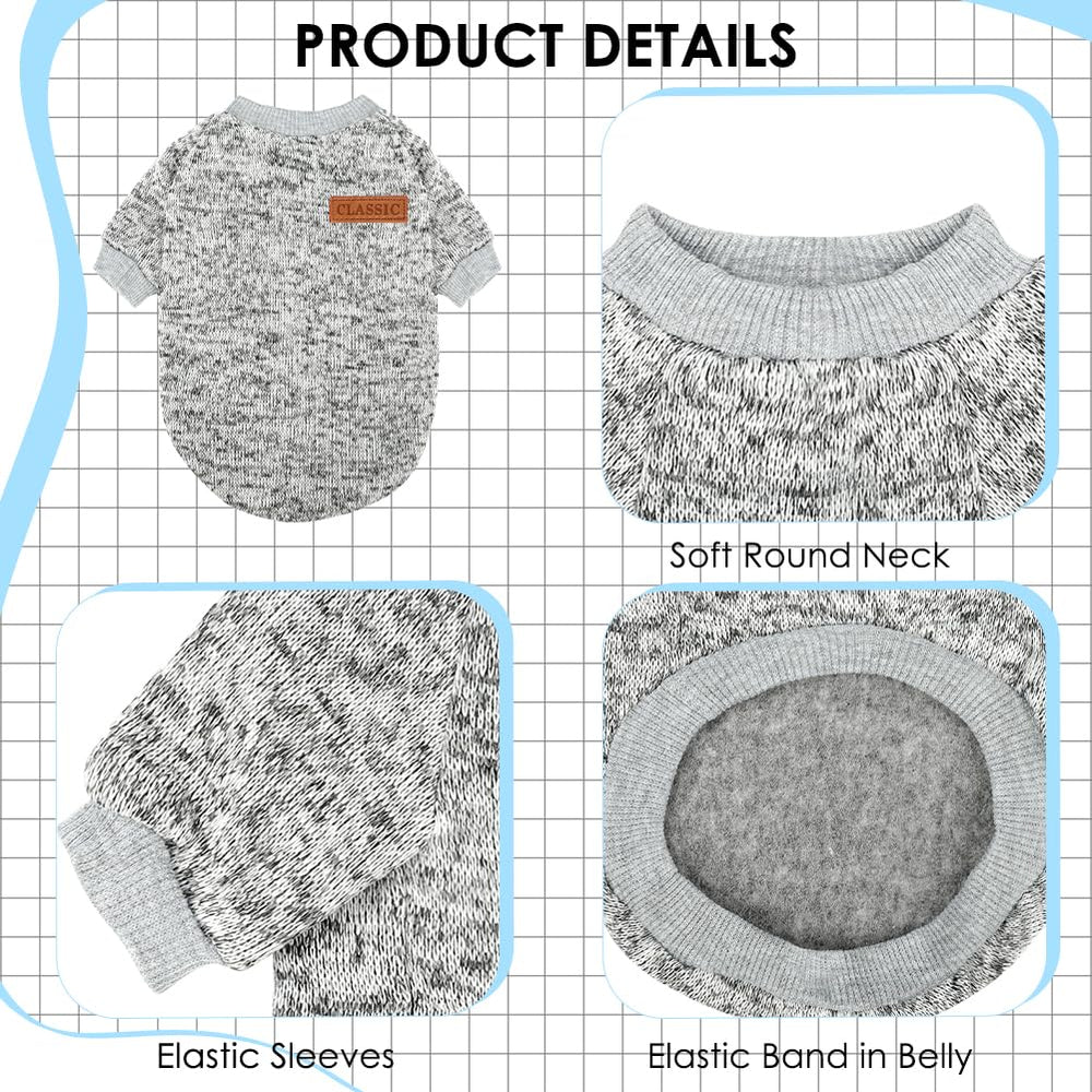 Baobicute three-pack dog sweaters offer versatile looks for pets.