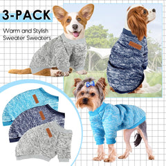 Baobicute puppy sweaters in XS–XL ensure proper chest fit.