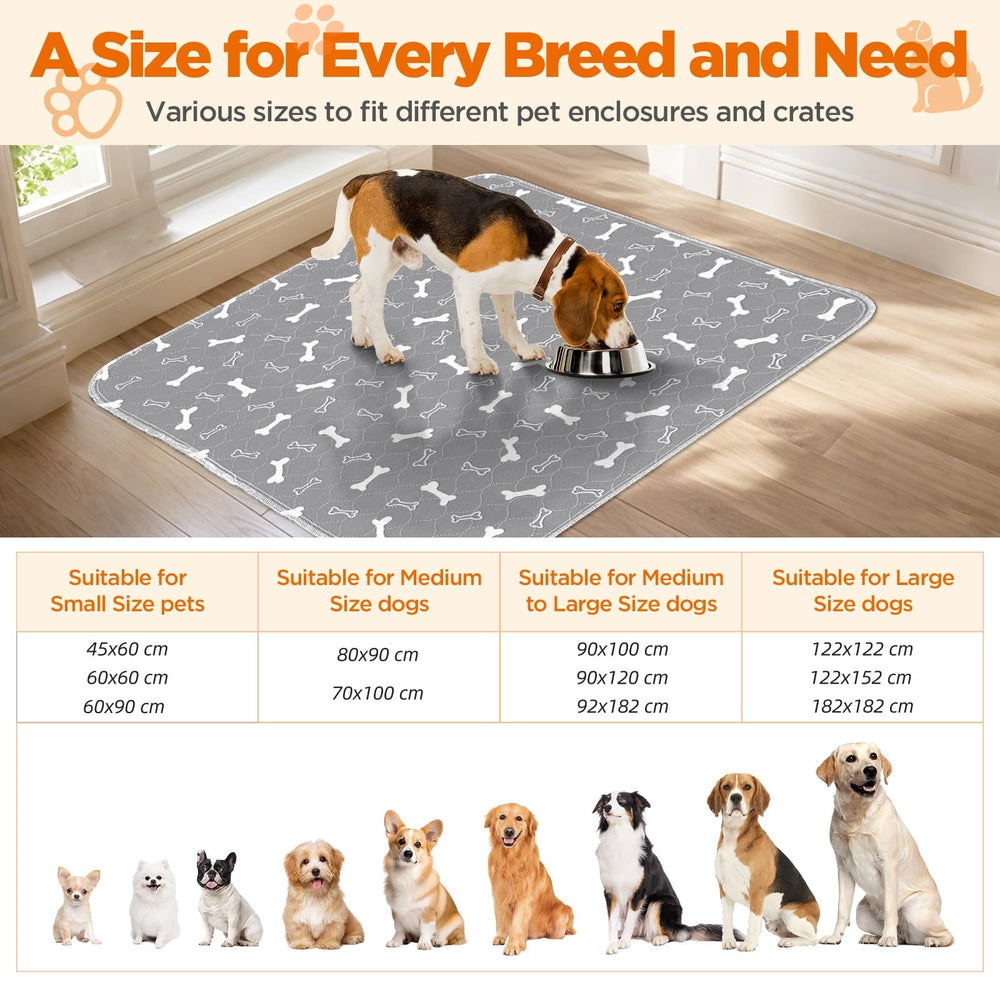 36x48 inch gray Baodan pad demonstrates size suitability for large dogs.
