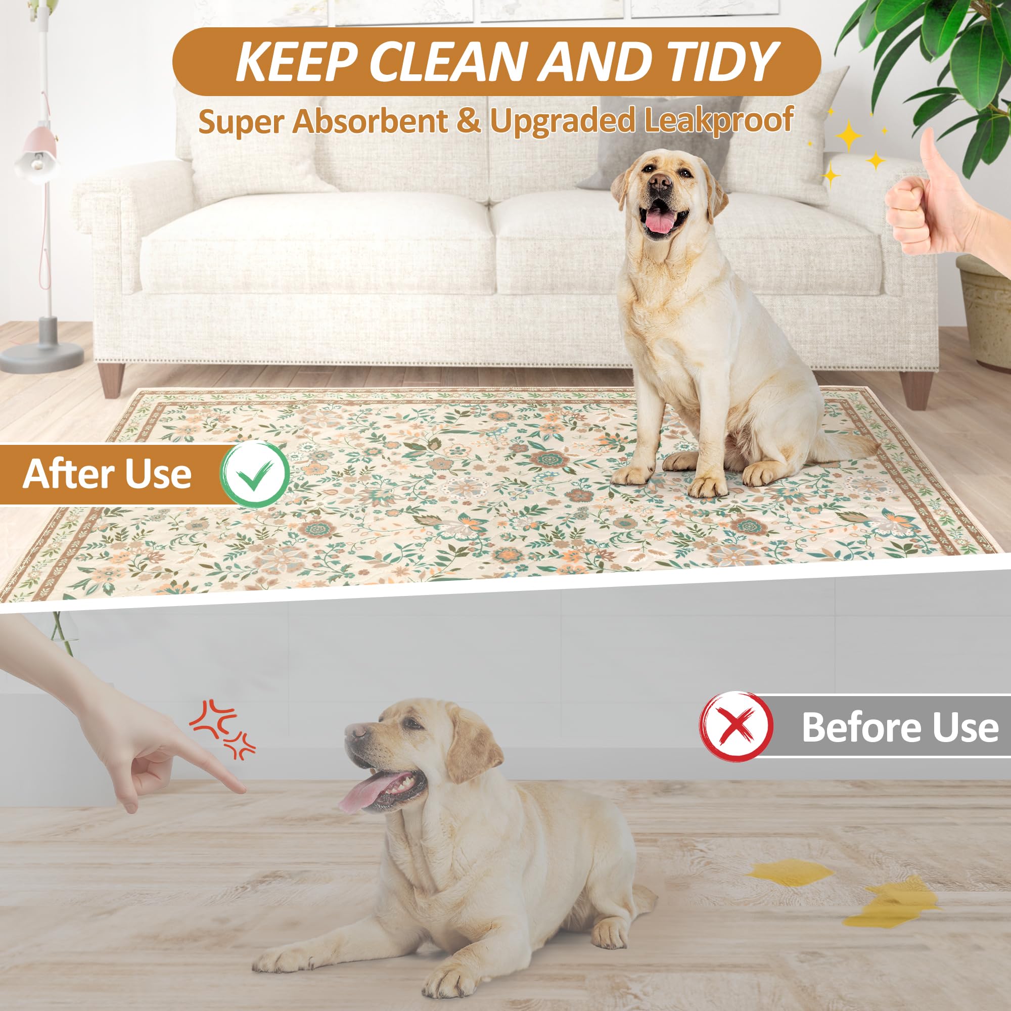 Baodan flower-pattern mat is easy to machine wash