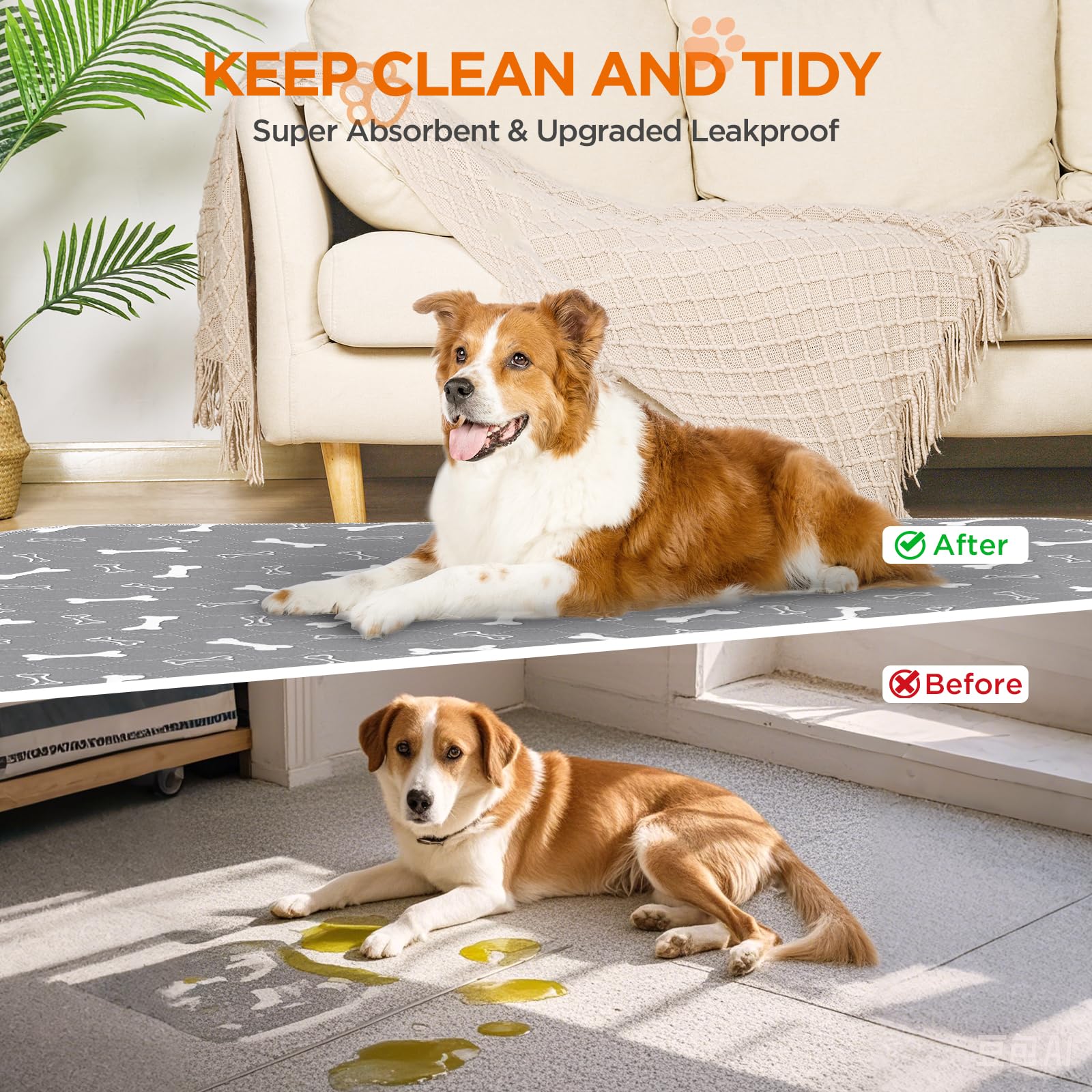 Baodan ideal for crate, kennel, or playpen potty training.