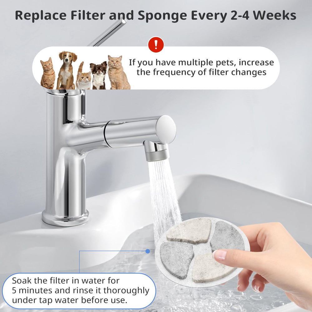 Baofum replacement filters and sponges include a 12-month warranty.