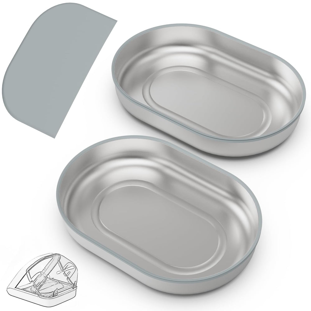 Baofum stainless steel bowl set for automatic feeders, tidy and safe meals.