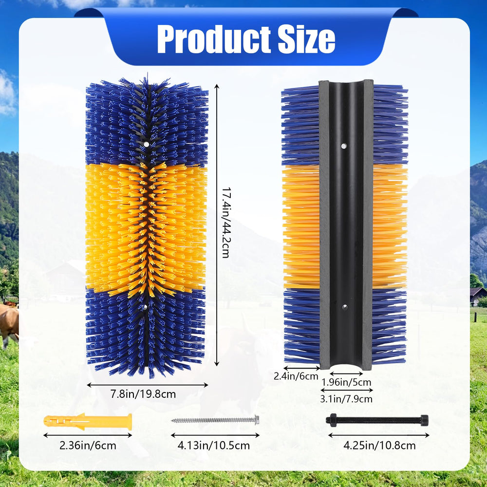 BAOXIALIKEMAO horse brush with nylon reinforced bristles for gentle scratching.