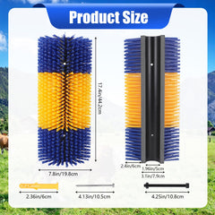 BAOXIALIKEMAO horse brush with nylon reinforced bristles for gentle scratching.