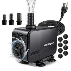 BaoZqua 320GPH submersible pump delivers calm water circulation for aquariums.