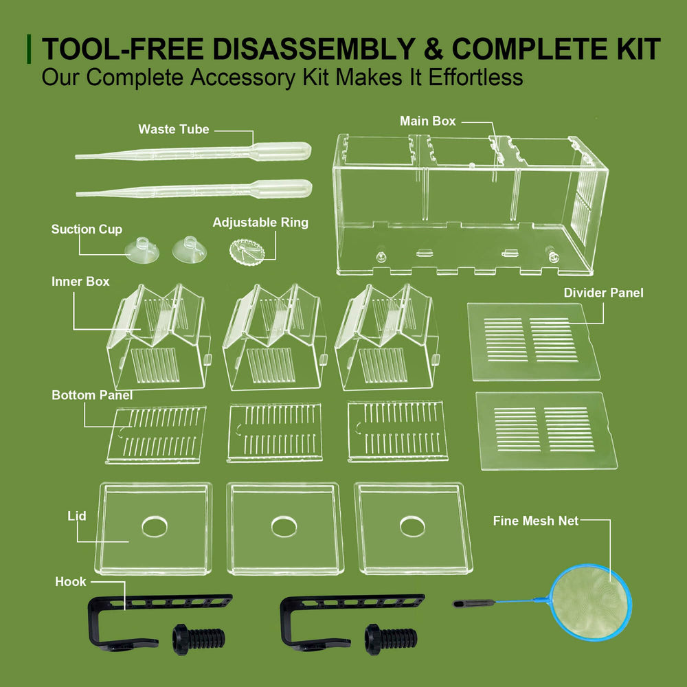 BaoZqua complete kit includes net, pipettes, and bottom tray