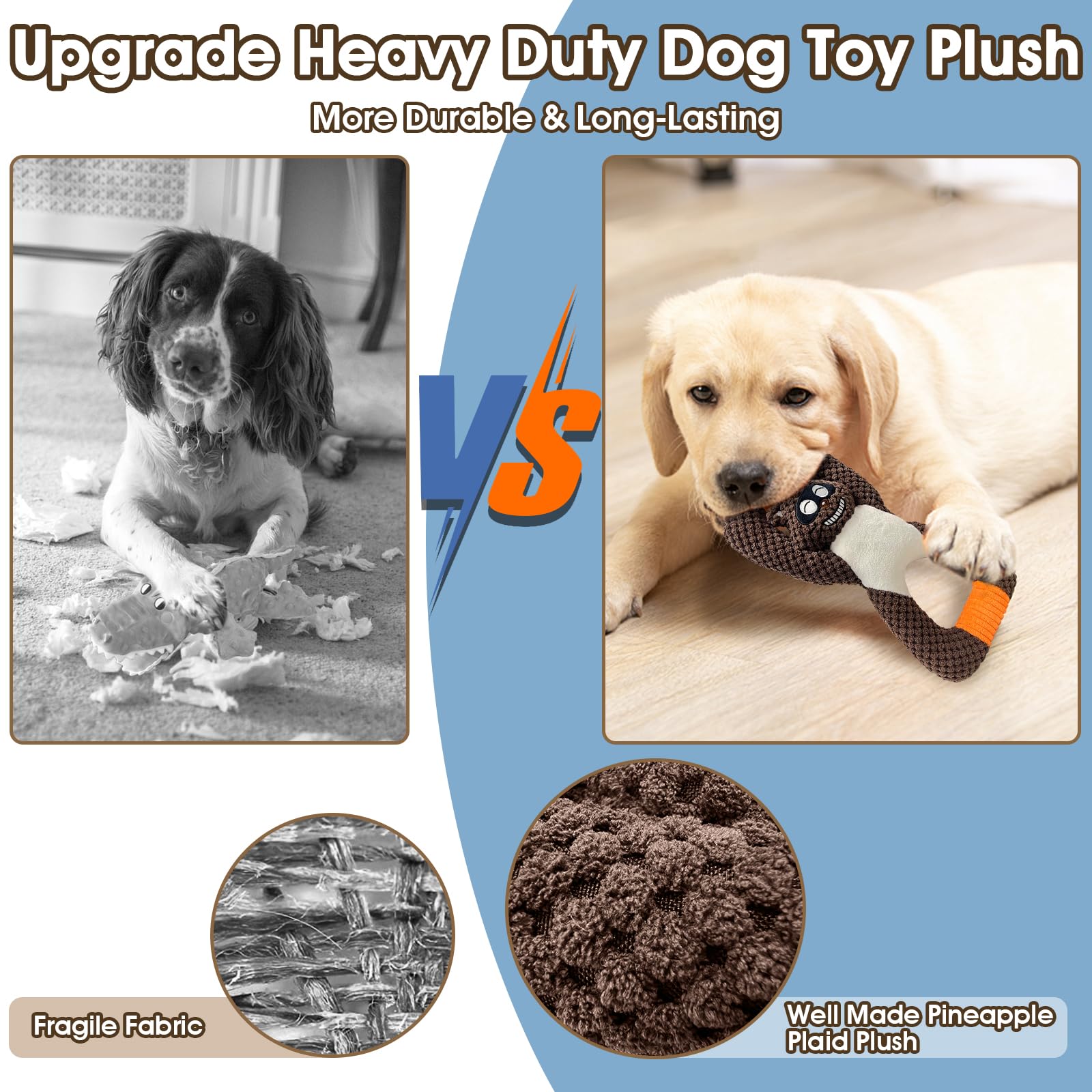 BAPSOUZU raccoon toy — durable stitching supports active dogs during tugging