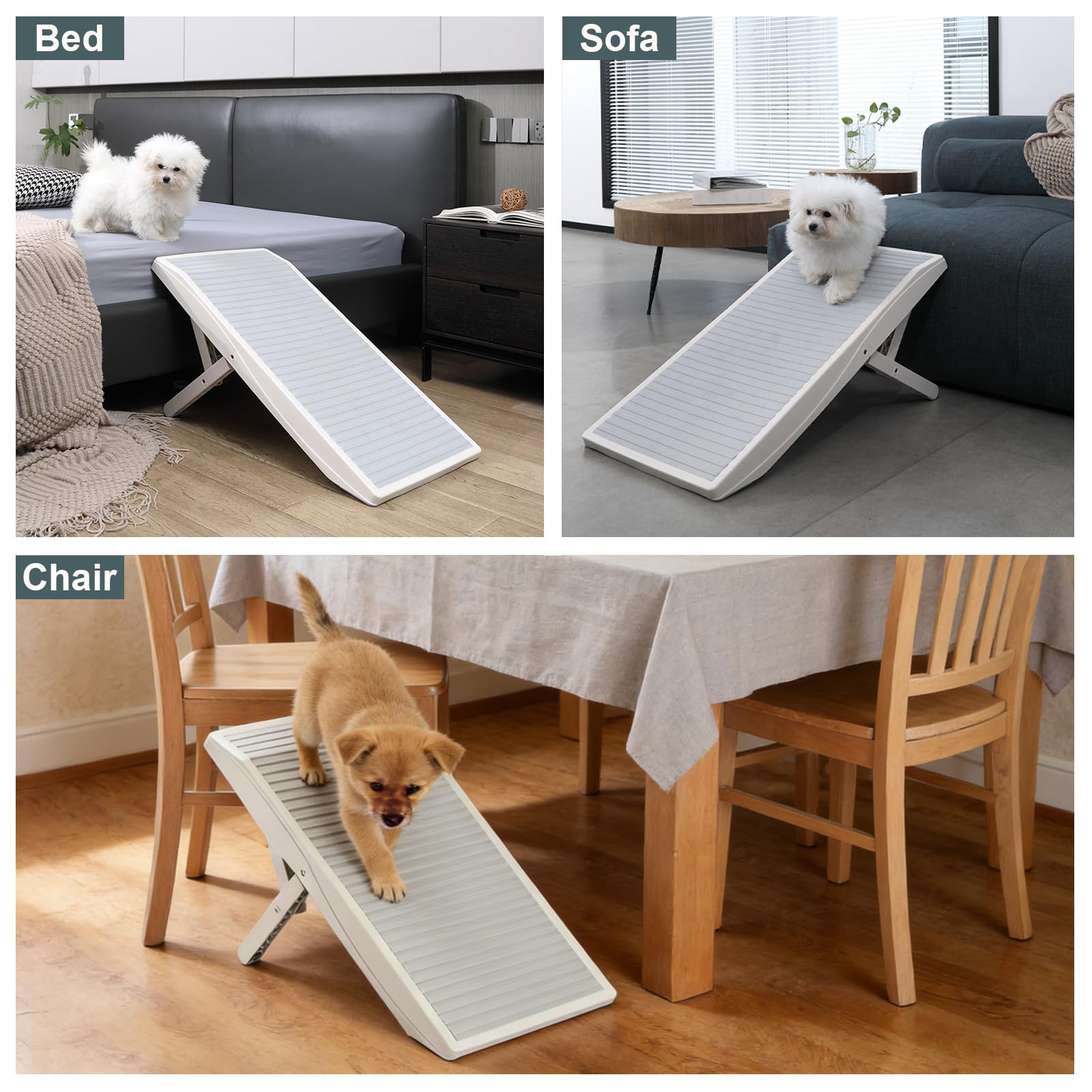 Rounded edges of BAQTALE ramp protect pets and family