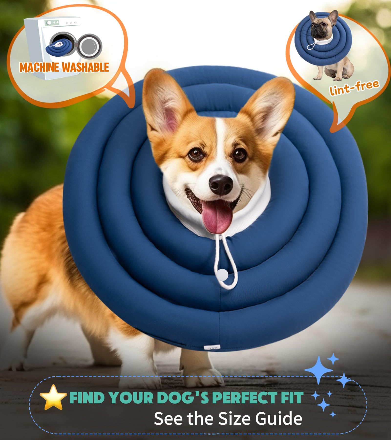 BARDIMIES post-surgery recovery-friendly collar supports freedom to rest or play