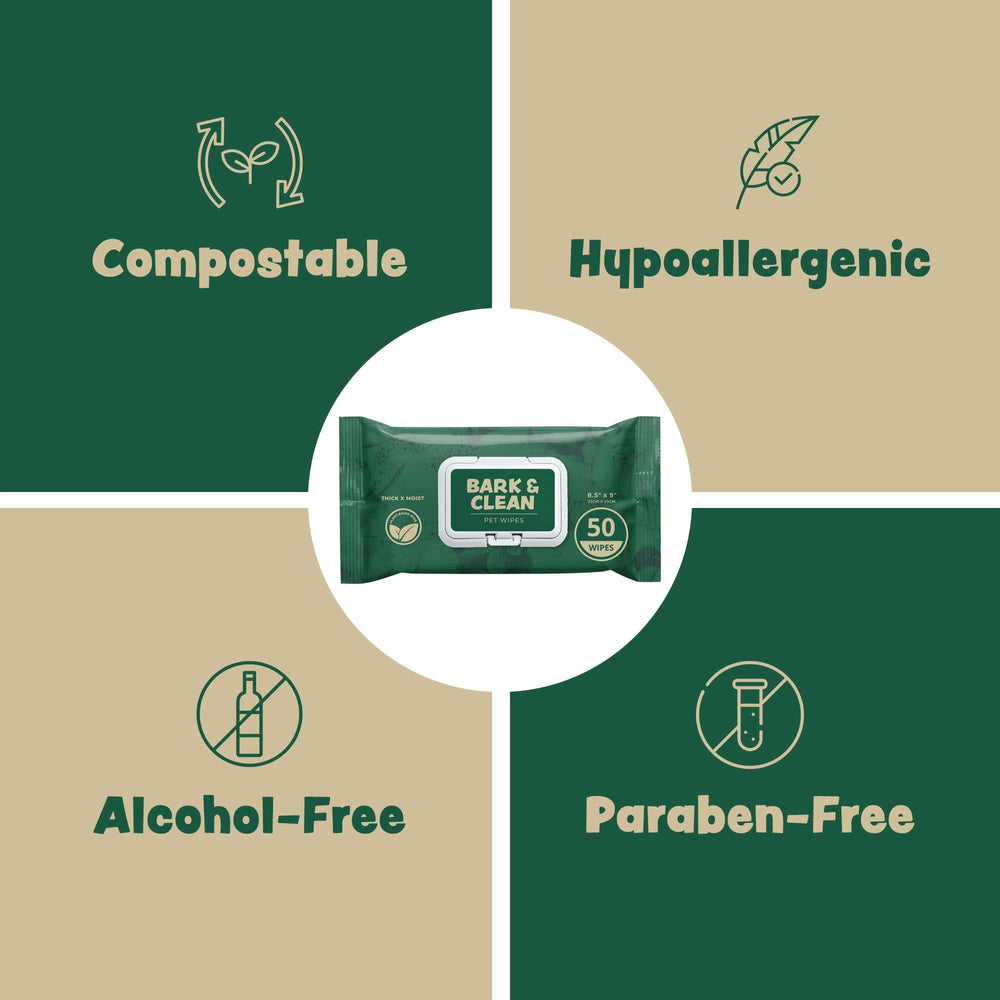Bamboo texture highlights sustainable materials used in Bark & Clean wipes.