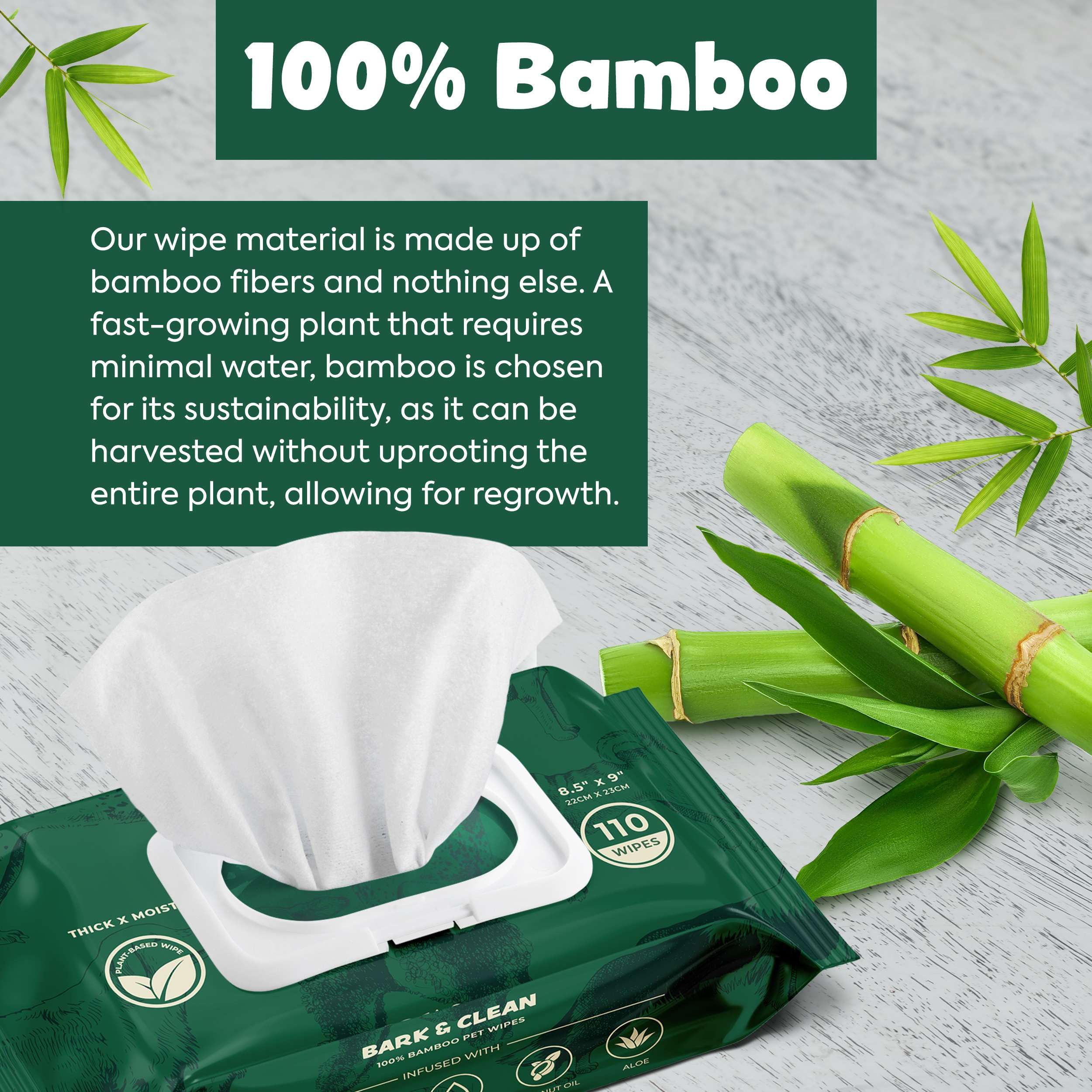Face cleaning with Bark & Clean wipes for a gentle, deodorizing refresh.