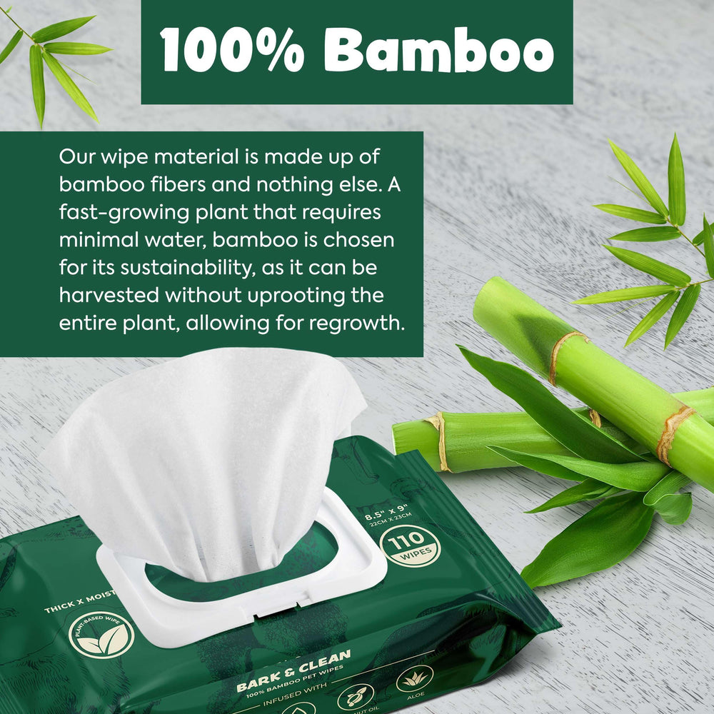 Face cleaning with Bark & Clean wipes for a gentle, deodorizing refresh.